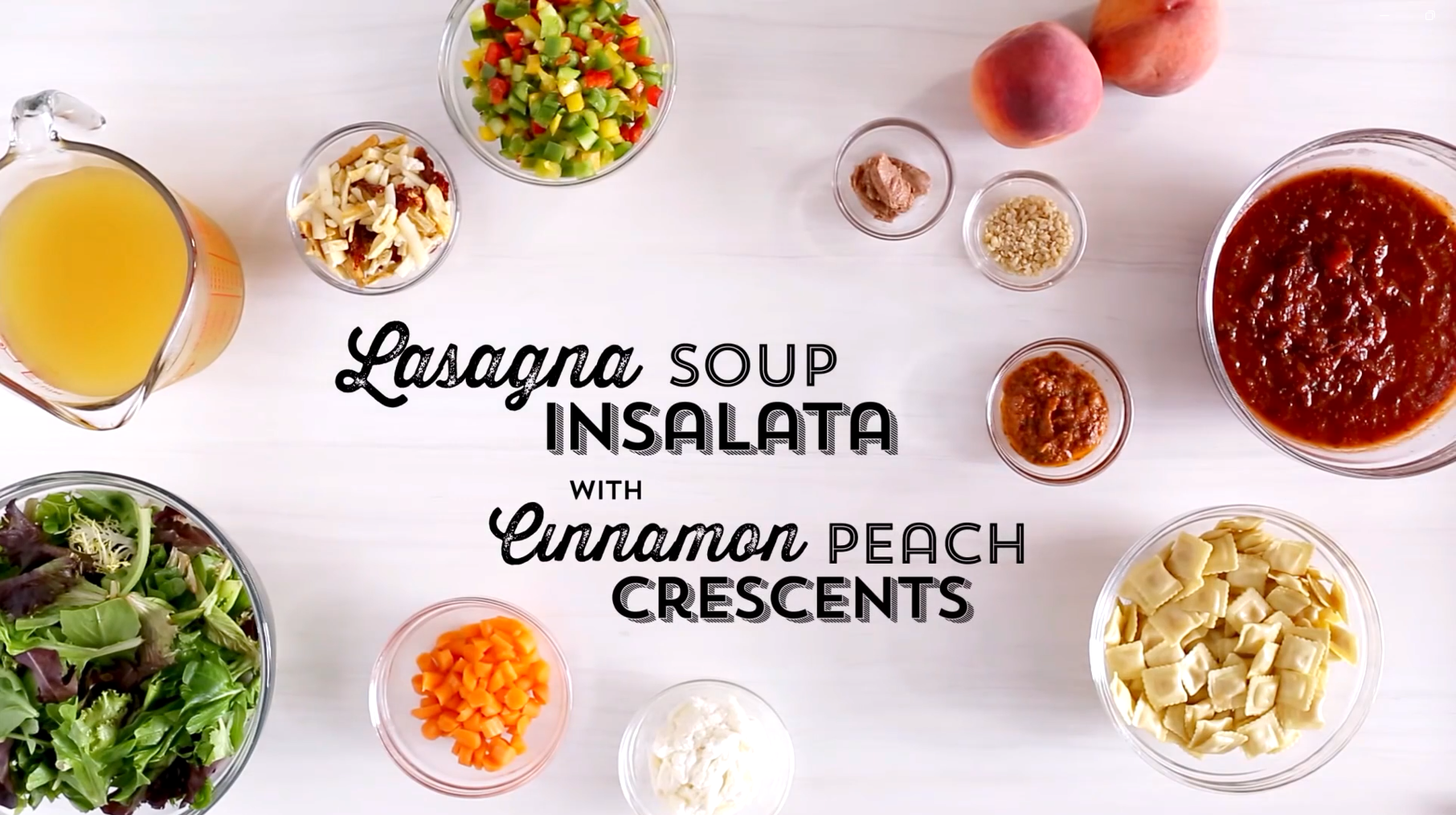 Lasagna Soup Insalata & Cinnamon Peach Crescents – A Perfect Duo